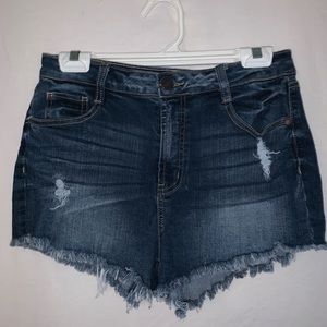 distressed denim shorts size 4